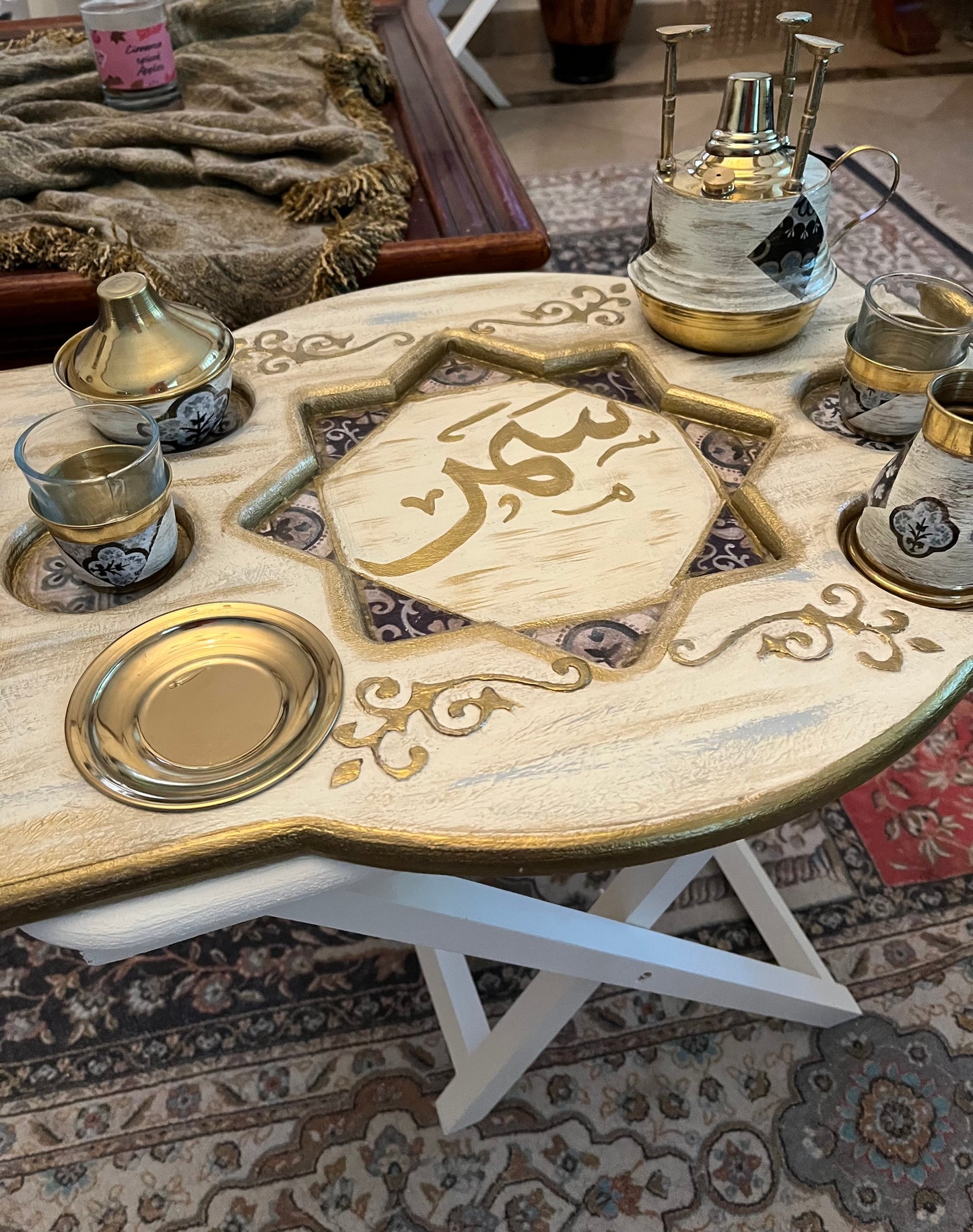 Customized tray and coffee set
