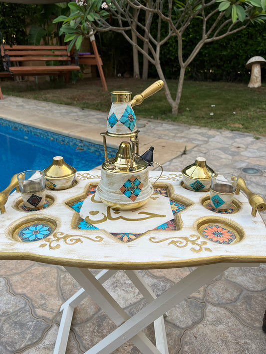 Customized tray and coffee set